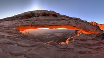 Mesa Arch at Sunrise Canyonlands National Park Utah USA 
