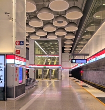 Metro station Tapiola in the Greater-Helsinki region Finland 