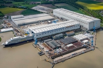 Meyer Werft Shipyard Papenburg Germany Home to the worlds largest roofed drydock