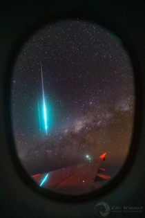 Mid-air Meteor and the Milky Way