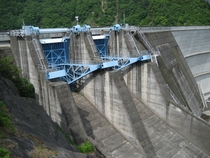 Midono Dam spillway gates 