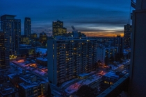 Midtown Toronto Ontario at dusk 
