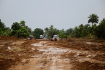 Might not be the stereotypical type of infrastructure but thats a federal road in Sierra Leone some km of Bo 