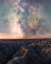 Milky Way above Badlands National Park 