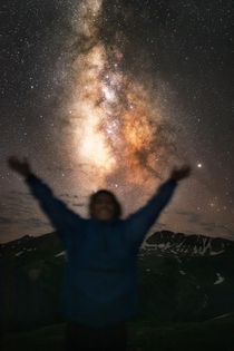 Milky Way amp my girlfriend at ft Top of independence pass CO Shot with a Nikon d amp sigma mm Art f A magical night