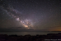 Milky Way at Marshall Point in Maine 