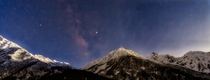 Milky way in the Himalayas Chitkul HP India 