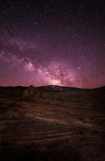 Milky Way over a mountain in Gypsum Colorado 