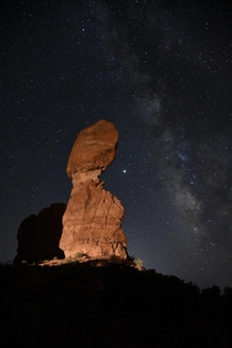 Milky Way over Balanced Rock - Arches National Park 