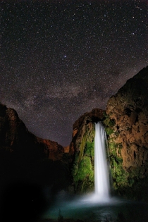 Milky Way over Havasu Falls Arizona  X