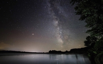 Milky Way over some random lake in Wisconsin