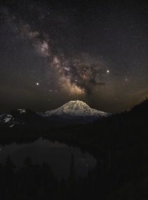 Milky Way over Summit Lake WA 
