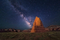 Milky Way over Temple of the Moon in Utah  by Royces NightScapes