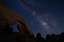 Milky Way over the Arch Rock in Joshua Tree 