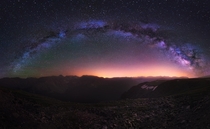 Milky Way over the Colorado Rocky Mountains 