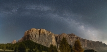 Milky Way over the Dolomites Northern Italy 