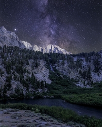 Milky Way Over the High Sierra CA  pmully