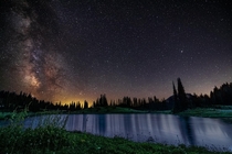 Milky Way over Tipsoo Lake Washington State 