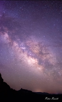Milky Way over Zion National Park Springdale Utah on   