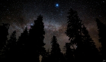 Milky Way season has officially started in thr northern hemisphere I took a cold dark foggy and mostly fruitless trip up the mountain tonight trying for an early spring Milky Way pano Unfortunately the roads were still closed at the top so I settled for t