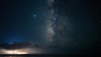 Milkyway amp Lightning seen at Big Sur California 