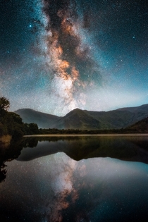 Milkyway over Brotherswater Lake District UK 