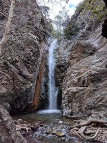 Millomeris waterfall in Platres Cyprus 