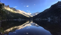 Mills Lake towards Pagoda Mountain Rocky Mountain National Park 