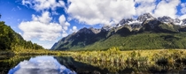 Mirror lakes Fiordland New Zealand 