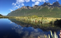 Mirror Lakes On the way to Milford Sound You are beautiful New Zealand  the pixels are wrong I know but thats what my PC is saying
