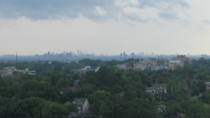 Mississauga Ontario Canada behind Etobicoke from midtown Toronto between storms  OC amatuer