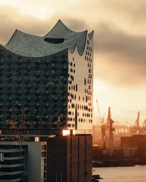 Modern Architecture meets the harbor - In Hamburg Germany