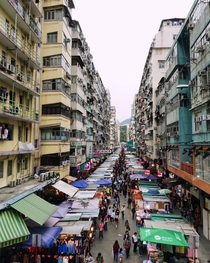 Mong Kok Hong Kong  It is the most densely populated area on Earth with its population of km or  per square mile