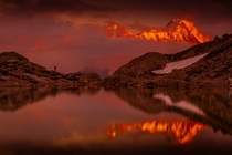 Mont Blanc at sunset 