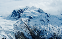 Monte Rosa Massif as seen from Switzerland 
