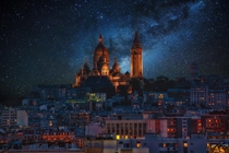Montmartre at night Paris 