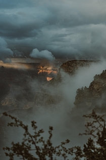 Moody day at Grand Canyon National Park   IG dustinrossiter