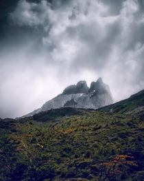 Moody skies in Torres Del Paine National Park Chile  x
