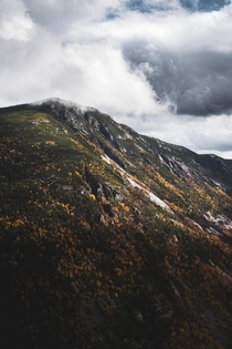 Moody sky autumn mountains - White Mountains NH 