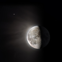 Moon and Jupiter meeting