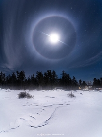 Moon Halo in Maine USA 