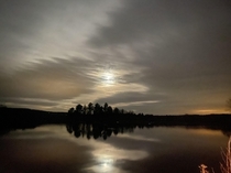 Moon light over Arrowhead Lake 