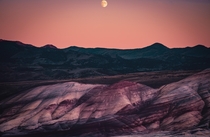 Moon Rising over The Painted Hills  bennymw
