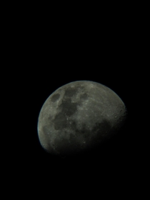 Moon through telescope - view from Paris 