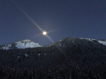 Moonlit Morning over Rockface - Crystal Mountain WA -  x  