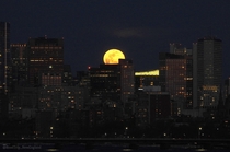 Moonrise over Boston 