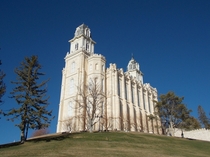 Mormon Temple in Manti Utah Opened in  Designed by William Harrison Folsom 