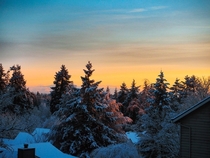 Morning after a snowstorm near Portland Oregon
