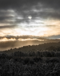Morning Sun Piercing Through Valley Fog Grand Teton National Park  vincentledvina