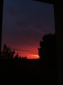 Morning sunrise from my bedroom near Paris